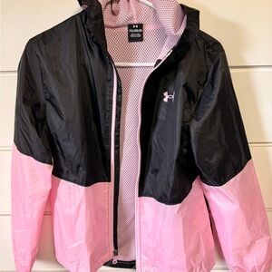 Under Armour Kids' Black and Pink Raincoat